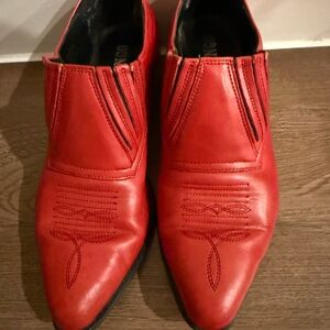 Red Leather Men's Shoes
